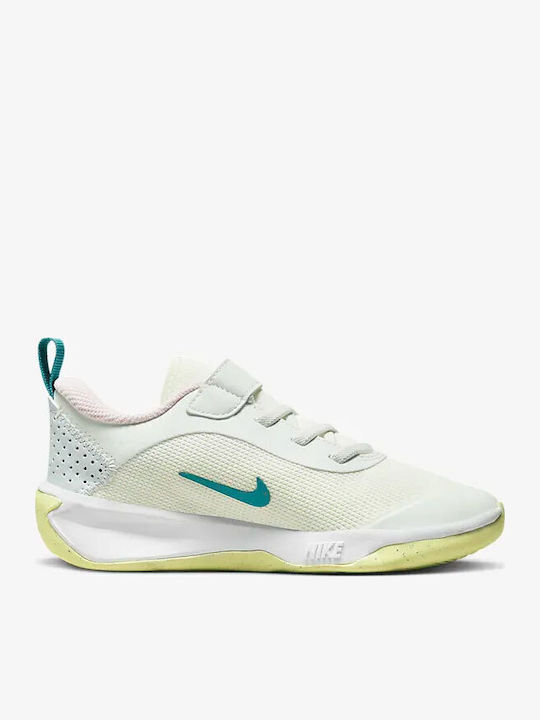 Omni Multi Court Ps Kids Sports Shoes Running with Hoop & Loop Closure Summit White / Citron Tint / Mineral Teal / Cobalt Bliss
