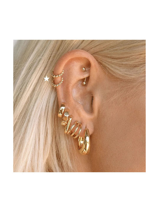 Silver hoops 925 R117420802C Gold plated silver hoops