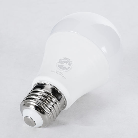 GloboStar Λάμπα LED 10W 110mm για Ντουί E27 και Σχήμα A60 Ψυχρό Λευκό 1000lm Dimmable