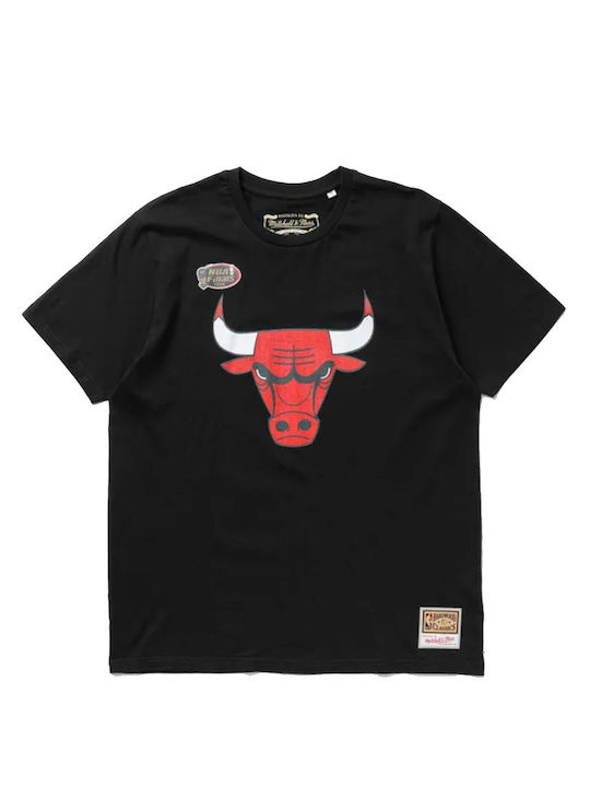 Mitchell & Ness Chicago Ανδρικό Αθλητικό T-shirt Κοντομάνικο Μαύρο