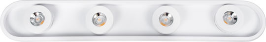 GloboStar Nespo LED Spot with 4 Lights in White Color