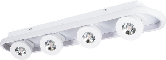 GloboStar Nespo LED Spot with 4 Lights in White Color