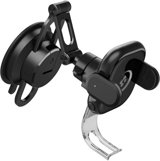 Spigen UTS35W Onetap Car Mobile Mount with Adjustable Hooks and Wireless Charging Black