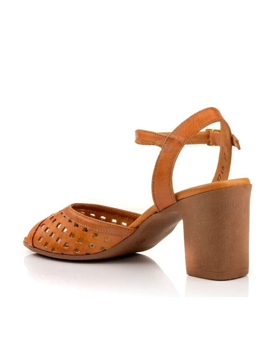 Leder Sandalen Tabac Braun