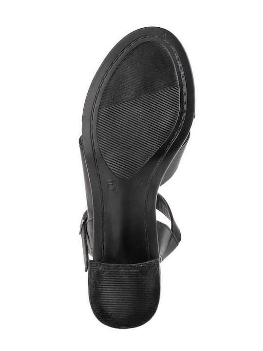 Leder Sandalen Schwarz