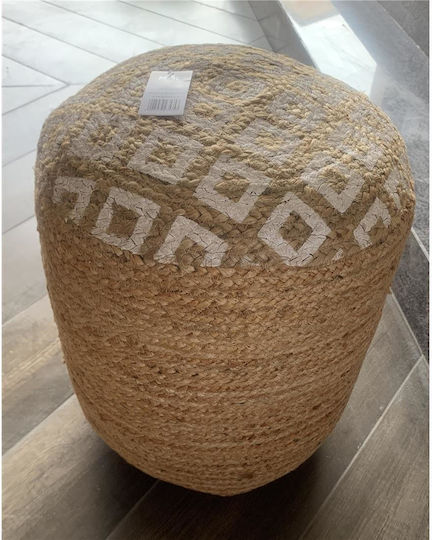 Stool For Living Room Beige 40x40x40cm Stool For Living Room Beige 40x40x40cm