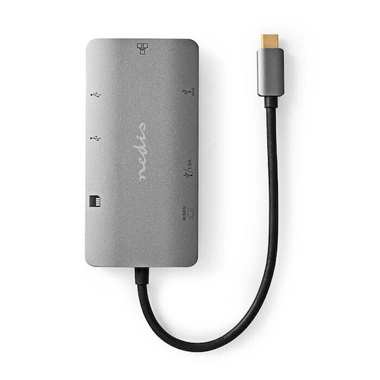 Nedis USB-C Docking Station mit HDMI 4K PD Ethernet Silber (CCBW64240AT02)