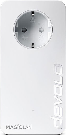 Devolo Magic 2 LAN triple Powerline Dual Kit Wired with Passthrough Socket and 3 Gigabit Ethernet Ports