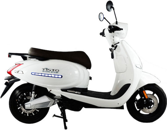 Tisto Fighter GT Ηλεκτρικό Scooter Ισχύος 7000W Αυτονομίας 110km Λευκό Χρώμα