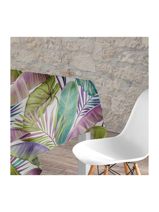 Borea Καρέ Τραπεζομάντηλο Tropical Μωβ 90x90εκ.
