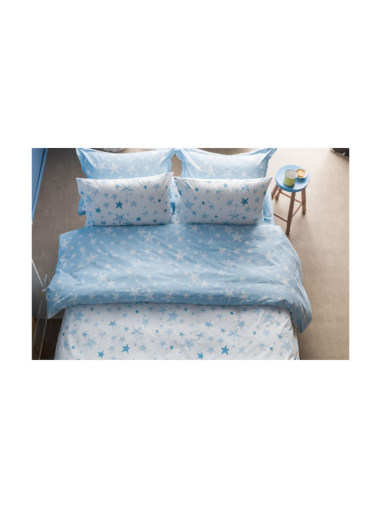 Charalambidis Textiles Kids Duvet Single Galaxy Light Blue 160x240cm