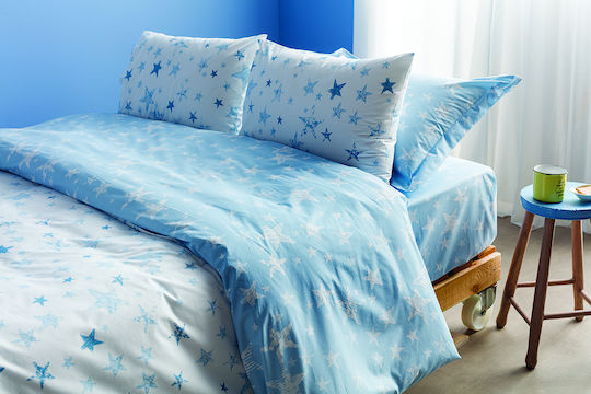 Charalambidis Textiles Kids Duvet Single Galaxy Light Blue 160x240cm Charalambidis Textiles Kids Duvet Single Galaxy Light Blue 160x240cm
