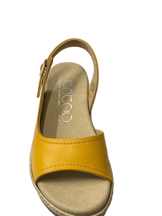 TATOO AN-88 WOMEN'S LEATHER SANDAL YELLOW