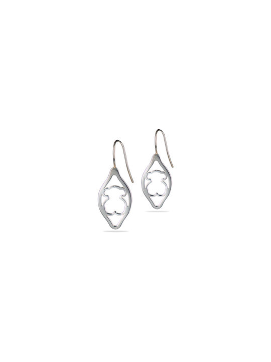 TOUS WOMEN'S EARRINGS SILVER PENDANT 61-260-353-0