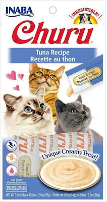 Inaba Churu Cat Snack-Leckereien mit Ton mit Ton für Erwachsene Katzen 56gr IN101 4X14GR