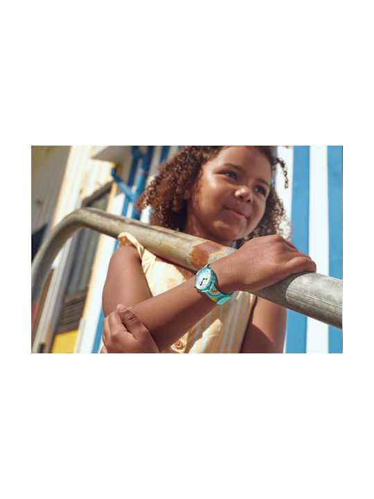 FlikFlak Kids Analog Watch with Fabric Strap Light Blue