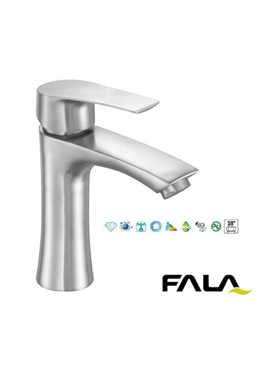 Fala Steely 3 Αναμεικτική Μπαταρία Νιπτήρα Ασημί Fala Steely 3 Αναμεικτική Μπαταρία Νιπτήρα Ασημί