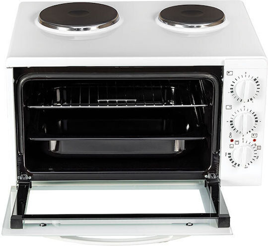 Davoline Star 4008 Ηλεκτρικό Φουρνάκι 38lt με 2 Εστίες White
