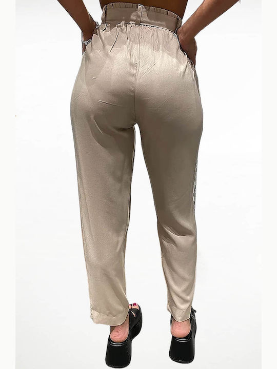 Losan Women's Fabric Trousers Beige