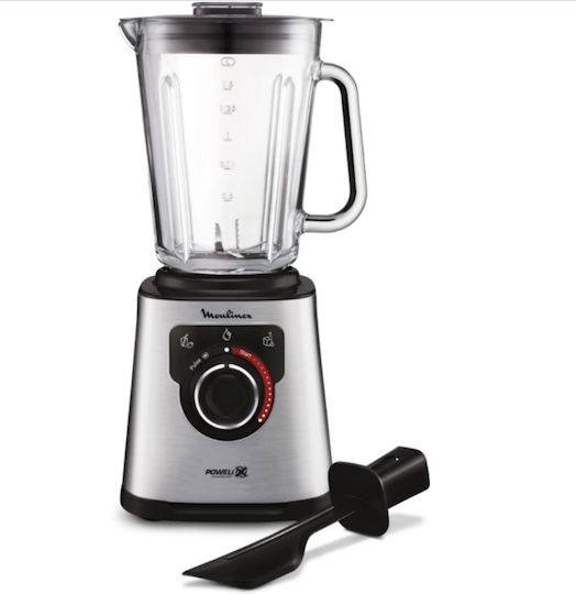 Moulinex Μπλέντερ με Γυάλινη Κανάτα 2 lt 1200W Inox LM871