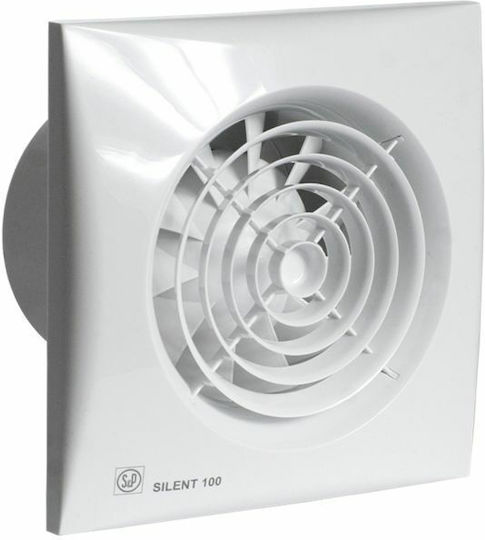 S&P Silent Wall-mounted Ventilator 150mm White