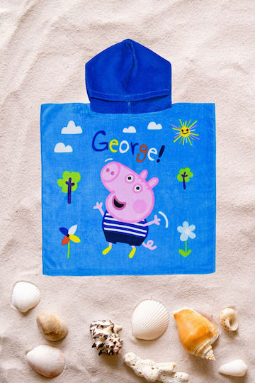 Stamion Jumo For You Детска плажна пончо Peppa Pig 100 x 50см.