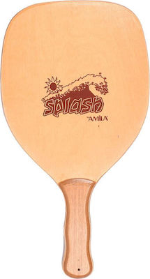 Amila Splash Beach Racket Beige 580gr with Straight Handle Black