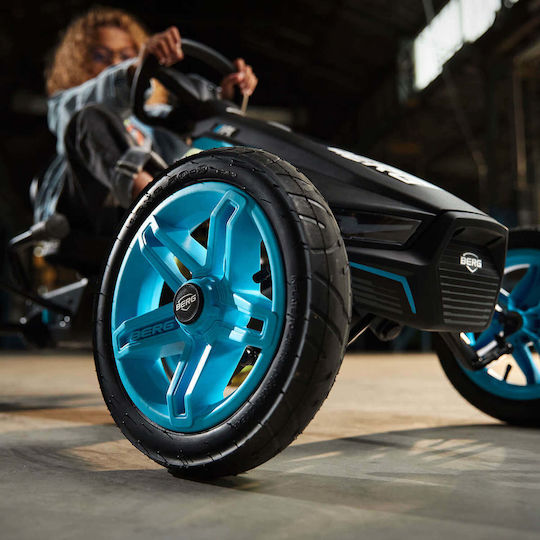 Rally Go Kart One-Seater with Pedal Blue for 4 Plus Years