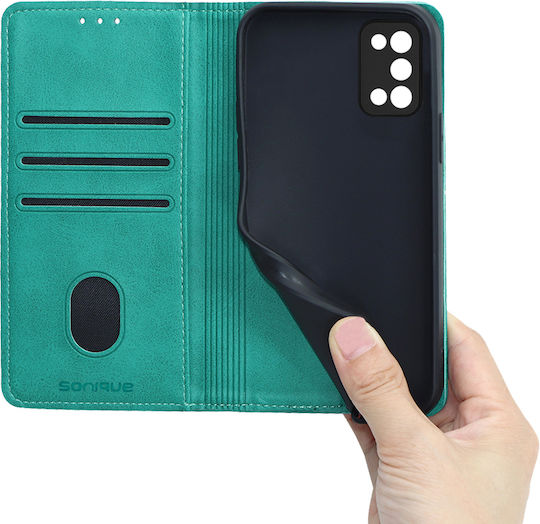 Sonique Vintage Magnet Buchen Sie Synthetisches Leder / Kunststoff / Silikon Türkis (Galaxy A02s)
