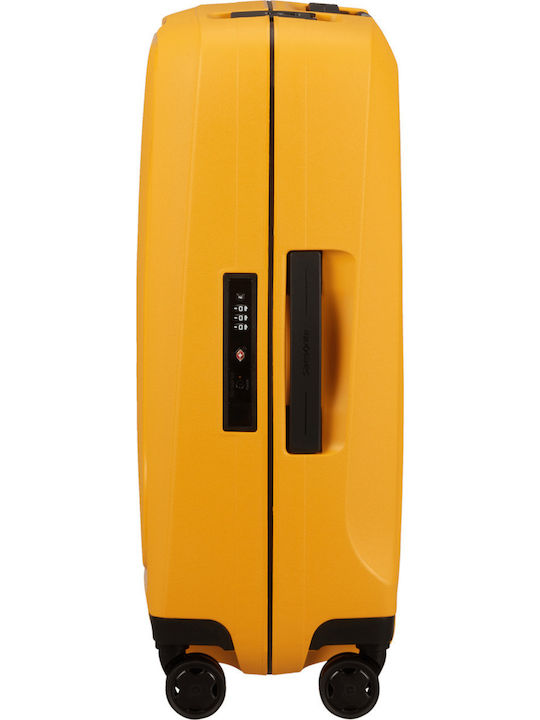 Samsonite Essens Βαλίτσα Ταξιδίου Καμπίνας Σκληρή Yellow με 4 Ρόδες Ύψους 55εκ.