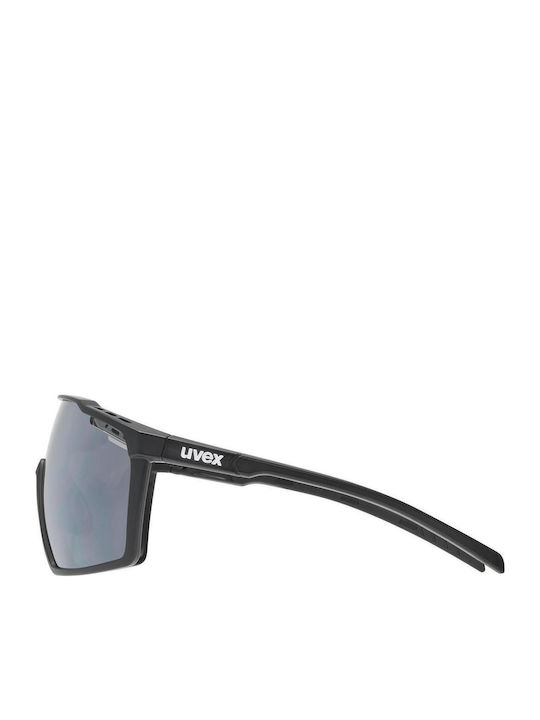 Uvex MTN Perform 2216 Unisex Sunglasses with Black Plastic Frame and Silver Mirror Lens S5330392216
