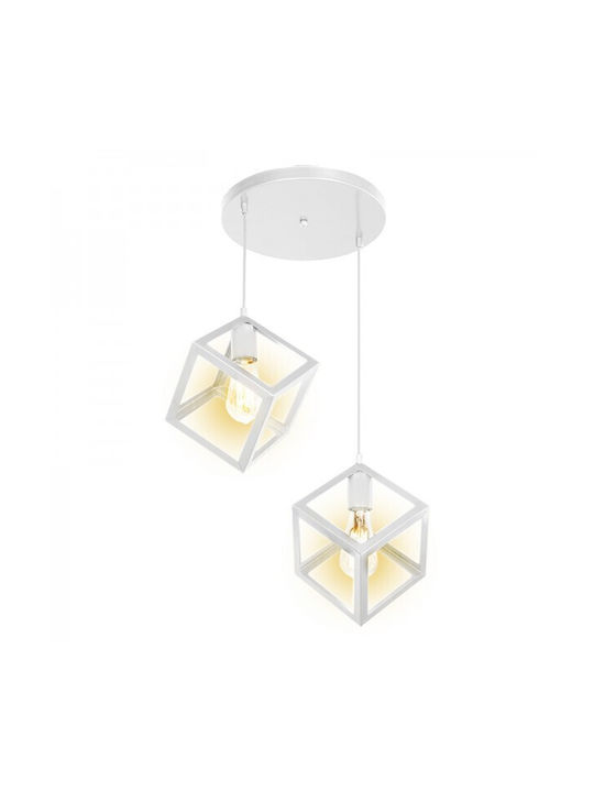 Pakketo Deepora Pendant Light Two-Light for Socket E27 White