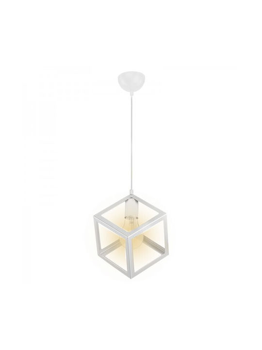 Pakketo Deepora Pendant Light White with Socket E27 20x20x70cm