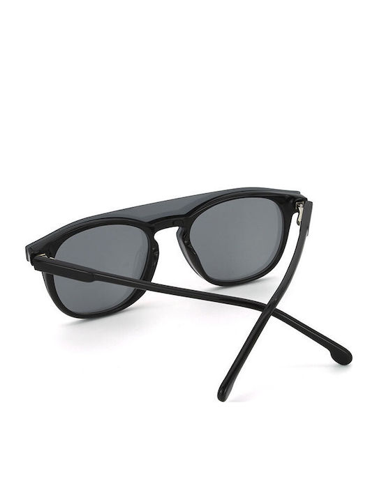 Polareye AS8233 Unisex Sunglasses with Black Plastic Frame and Black Polarized Lens