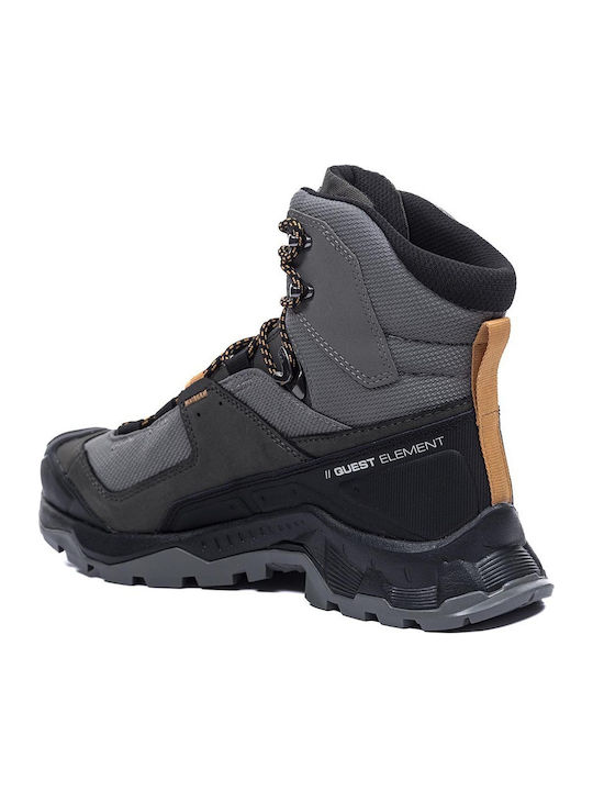 Salomon Quest Element GTX Men's Hiking Waterproof Boots With Gore-Tex Membrane Gray
