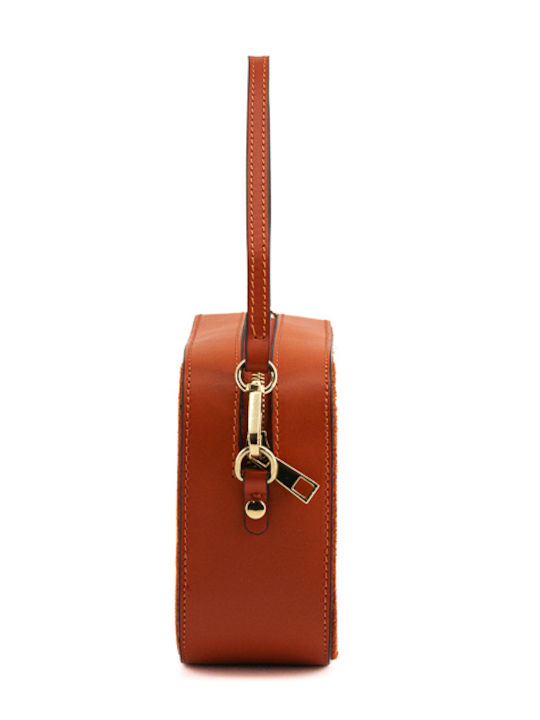 Leather shoulder bag (FB544027OR)