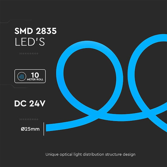 V-TAC LED Strip 24V Blue Light 10m Neon Flex