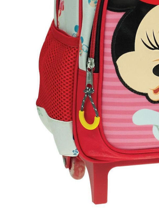 Gim Minnie Comfy Routine Σχολική Τσάντα Τρόλεϊ Νηπιαγωγείου σε Κόκκινο χρώμα