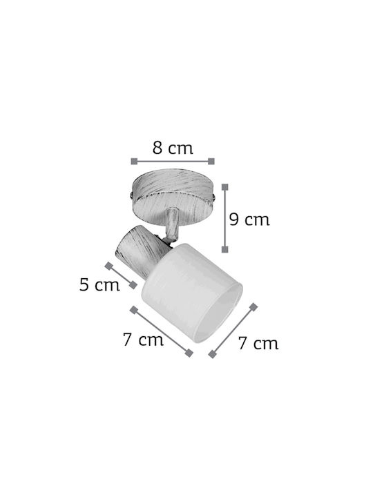 Inlight Single Spot with Socket E14 in White Color