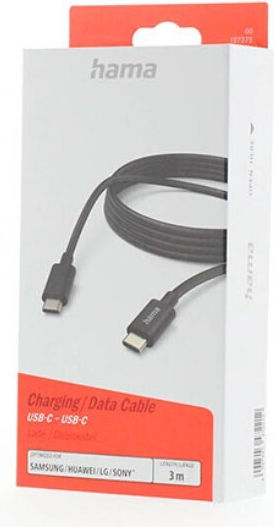 HAMA USB 3.1 Kabel USB-C männlich - USB-A 15W Schwarz 1m (00201594)