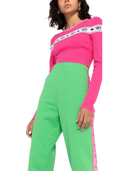 Hohe Taille Jogginghose Grün