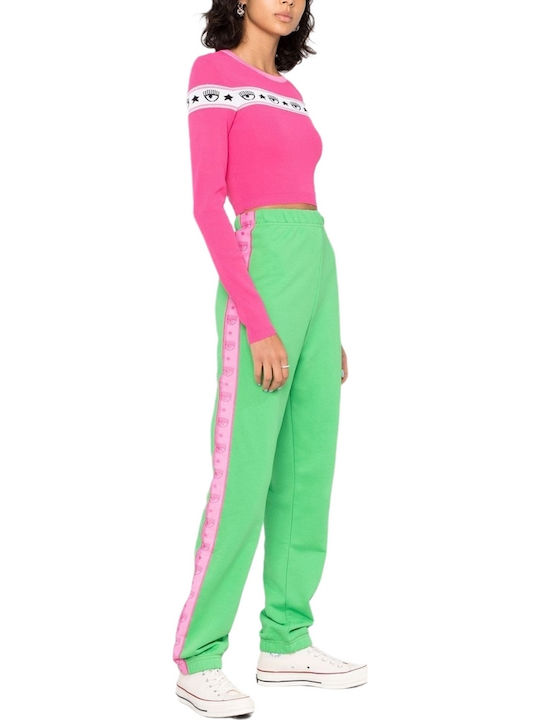 Hohe Taille Jogginghose Grün