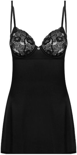 Obsessive Serena Love Set Babydoll Sexy & Thong Negru