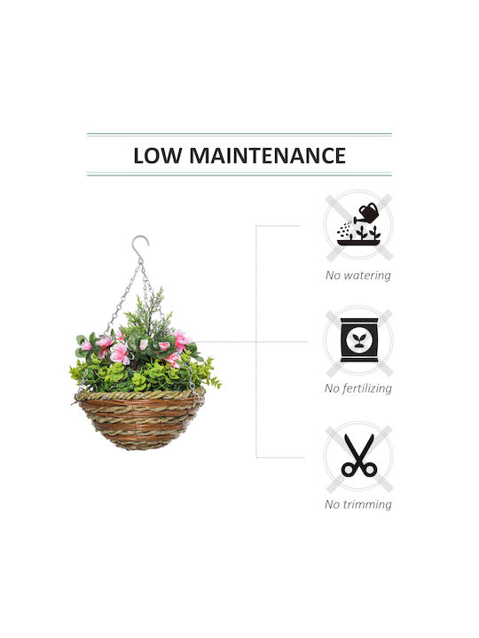 Изкуствено растение в саксийка Green 25см 2бр Outsunny