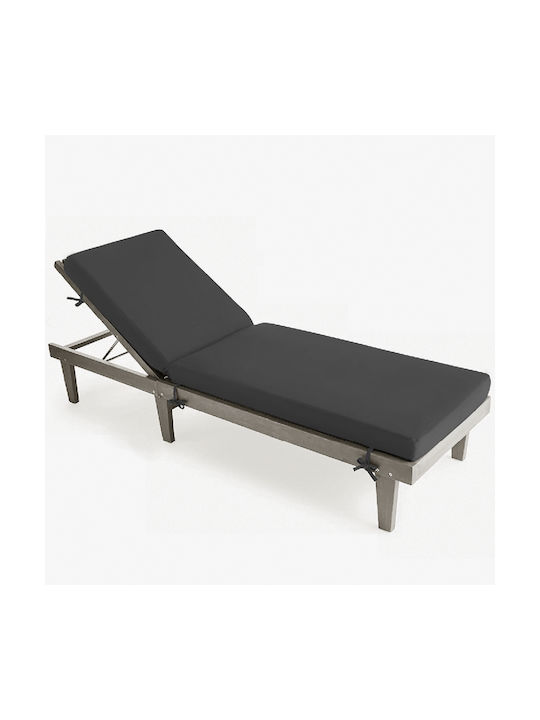 Go Smart Home Waterproof Sun Lounger Cushion Gray 195x60cm.