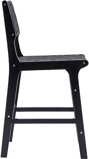 Hölzernes Hocker für Bar Für den Außenbereich Ridley Schwarz 1Stück 48x54x97cm