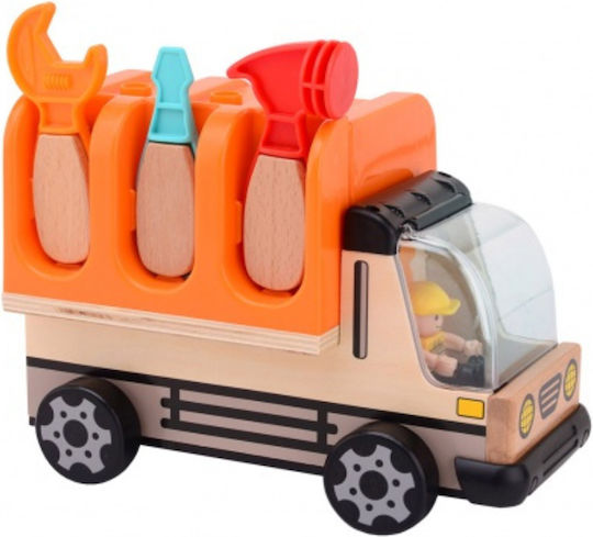 Joueco Vehicul Camion cu Banc de Lucru din Lemn pentru 36++ Luni
