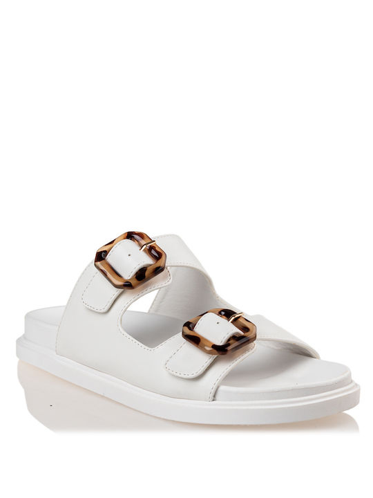 Flache Sandalen für Damen in Weiß Farbe