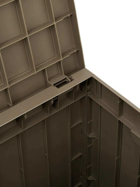 vidaXL Outdoor Storage Box 118lt Brown L55.5xW43xH53cm