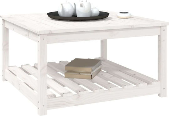 Tisch für kleine Außenbereiche Stabil Weiß 82.5x82.5x45cm